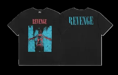 revenge blue skull tee