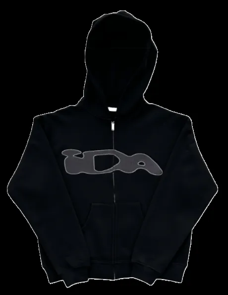IDA Zip Up Hoodie Black